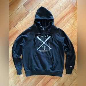 New Era Black and White Minnesota Twins Baseball Hoodie